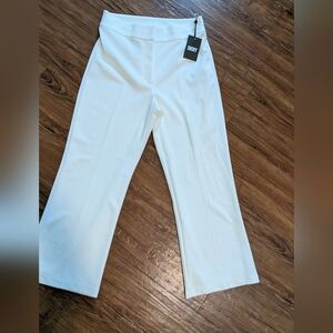 White Wide-Leg Trousers
